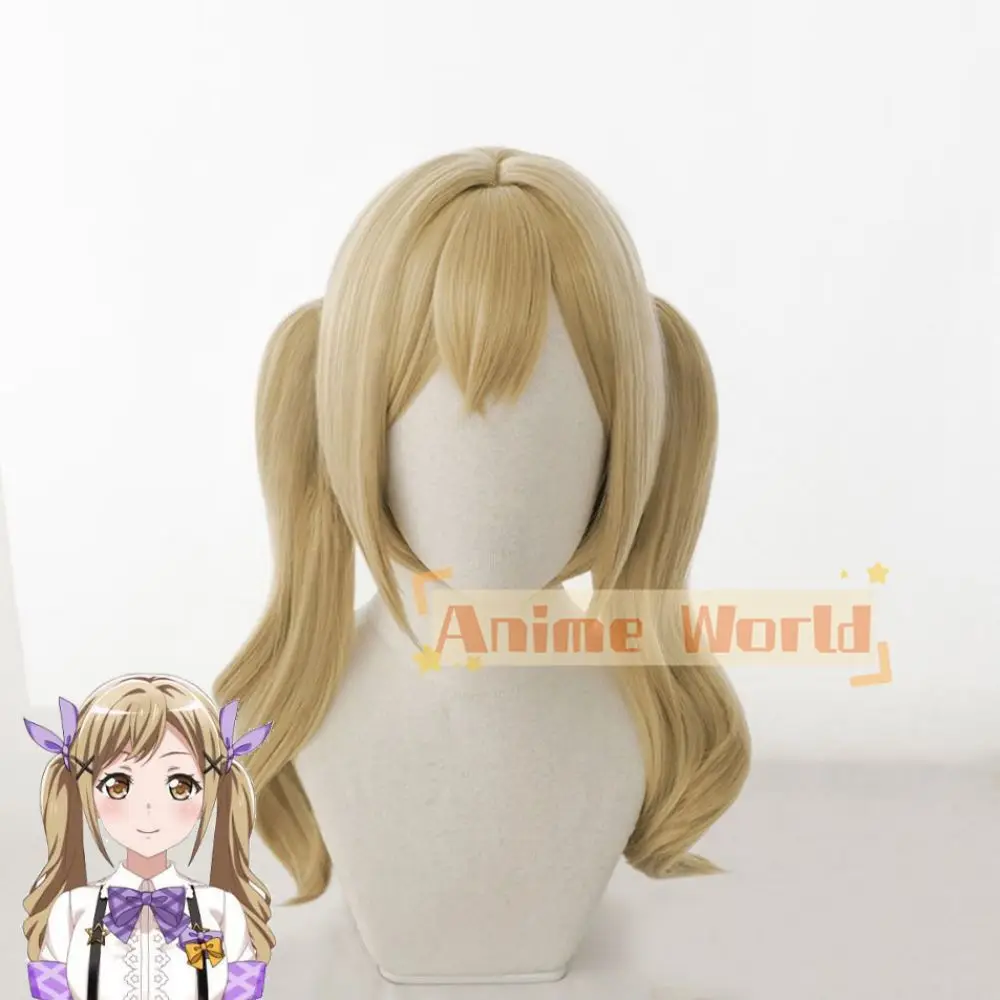 BanG Dream! Girls Band Party! Ichigaya Arisa Golden Cosplay Wig