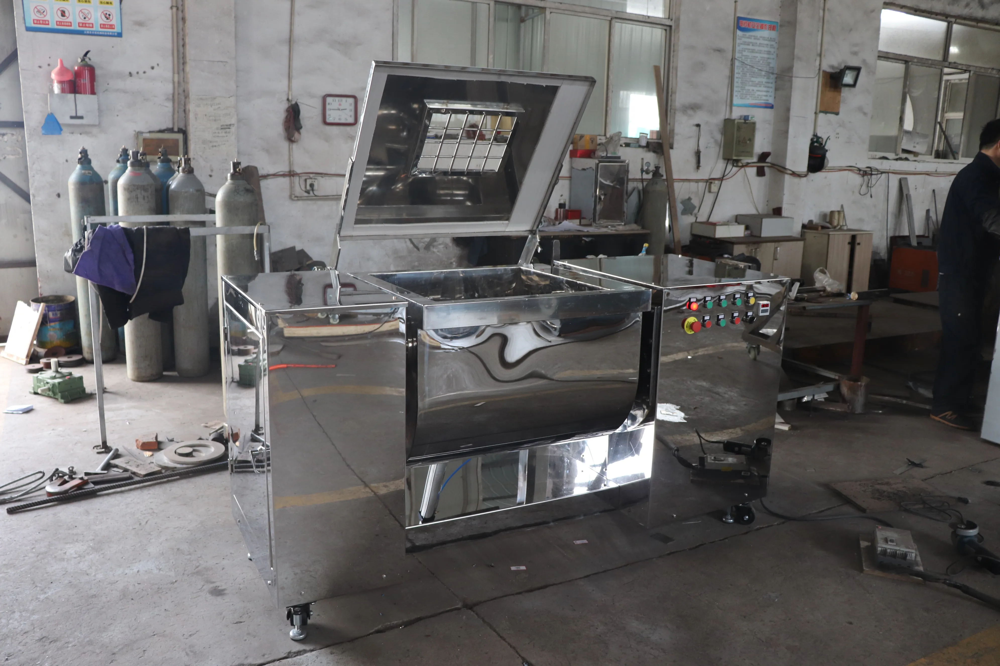 CE Industrial Stainless Steel Cake Dough Mixing Machine Bread Wheat Flour Sigma Blender Food Powder Double Z Arm Mixer