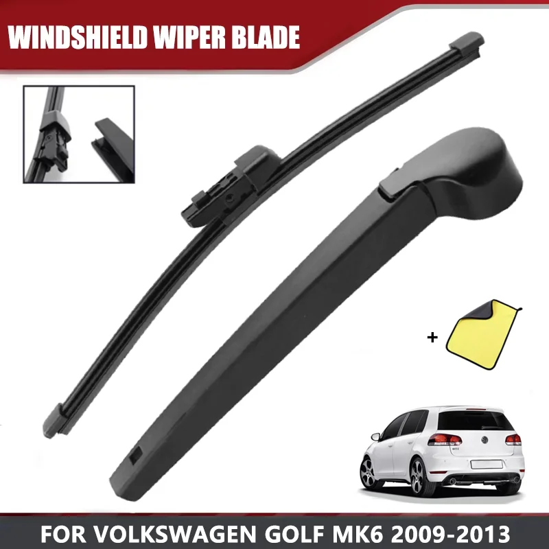 Heckscheibenwischerarm-Set für Volkswagen VW Golf 6 MK6 2009 2010 2013 Heckscheibenwischerarm Gummiblattbürste