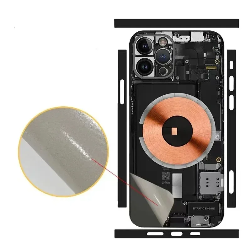 Tear Down Skin Adesivos Stikers for IPhone 15 14 13 Pro Max Plus Full Cover Circuit Camouflage 3M Wrap Change Color Sticker
