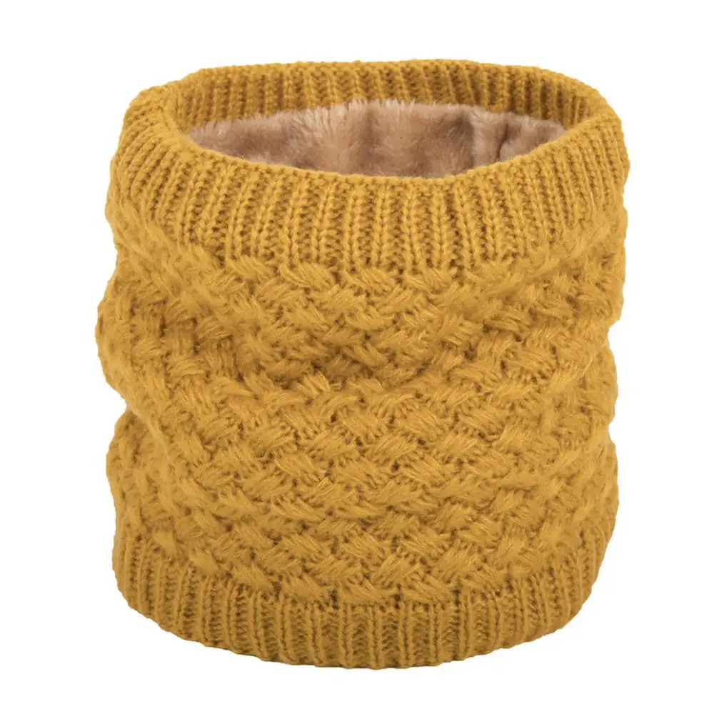 

Thicken Knitting Winter Women Man Neckerchief Fashion Soft Thermal Woolen Yarn Collar Circle Neck Scarf 2025