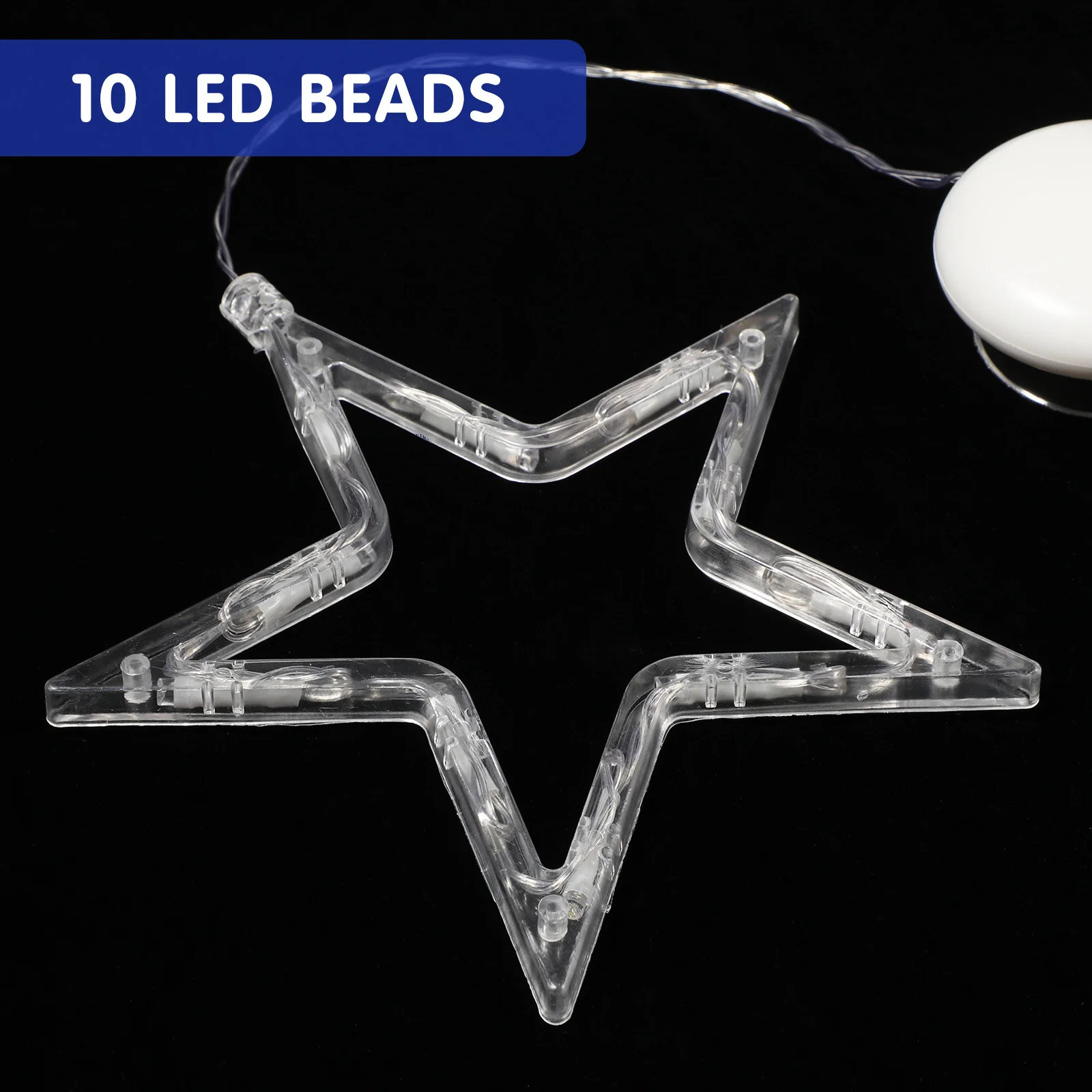 10 LED 밝은 별 모양 창문 조명 실내 장식용 크리스마스 웨딩 파티 가정 상점 디스플레이 요정 스트링 라이트