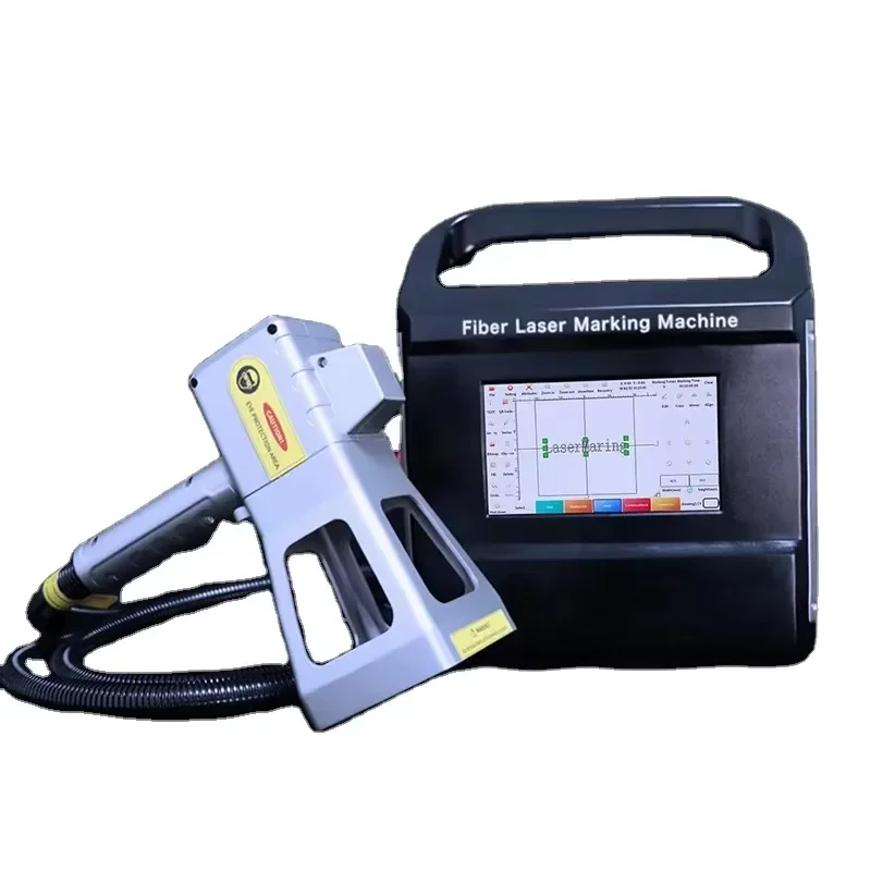 

China Advanced Hand Held Fiber La ser Marking Machine for Metal Engraving Portable La ser Marking Printing on Nonmetal