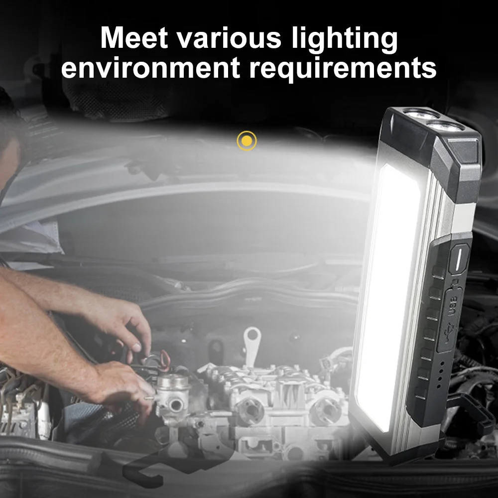 Portable Floodlight COB Work Light 98LED Emergency Floodlight Pocket Flashlight Waterproof with Magnet Flashlight for Camping