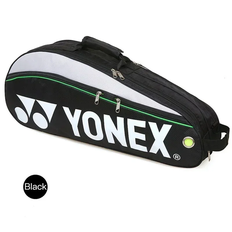 YONEX-Bolsa de bádminton para hombre o mujer, bolsa deportiva con compartimento para zapatos, para 3 raquetas, 9332