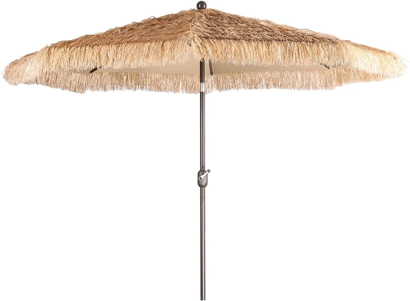 

BPS 9FT Thatch Patio Umbrella, Tiki Style Outdoor Umbrella with Crank Lift for Poolside, Backyard, Beach - Natural Straw Look (N