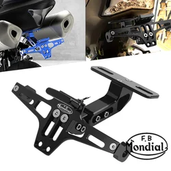 For FB Mondial Flat Track HPS 125 300 Hipster Imola SMT SMX 125 Enduro Motard Motorcycle Adjustable Rear License Plate Holder