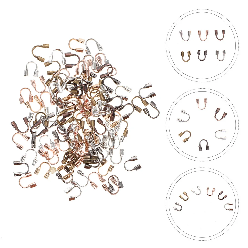 

800Pcs U Shaped Wire Protectors Alloy Jewelry DIY Necklace Bracelet Making Supplies Wire Guards DIY Jewelry Clasp
