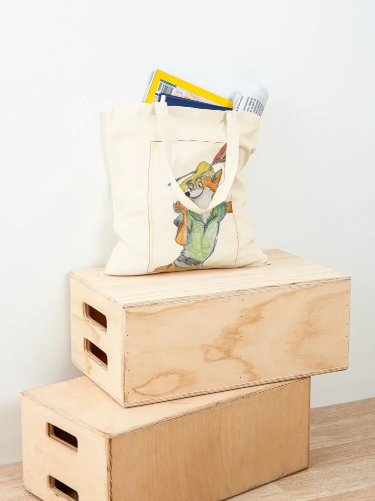 كارتون روبن هود حمل حقيبة المتسوق أكياس القماش حقيبة تسوق حمل امرأة