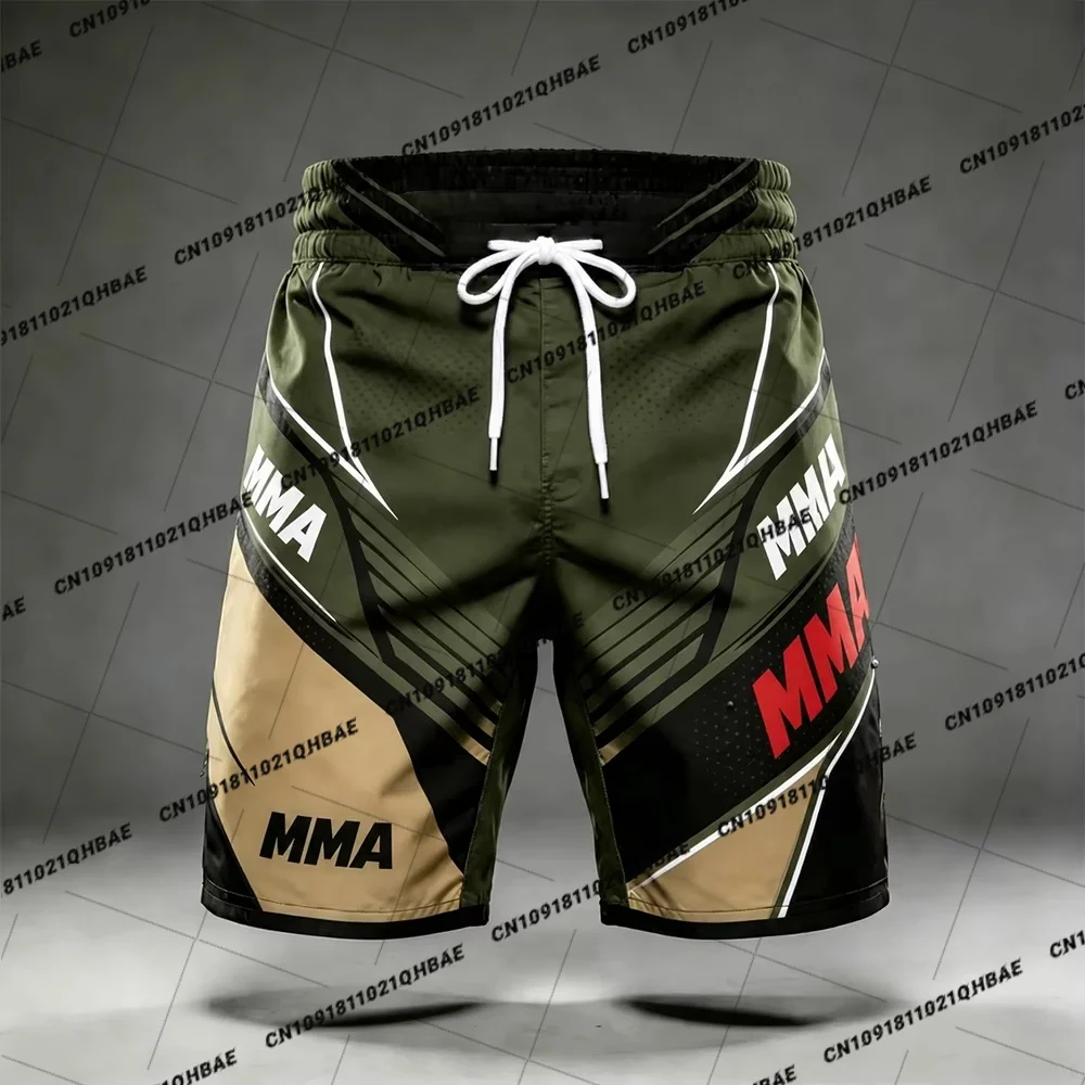 Image of 2026 Neue heiße Herren-MMA-Sommer-Kampfnacht-Shorts für den achteckigen Käfig – Übergroße, schnell trocknende, atmungsaktive Trainings-Sportshorts ﻿