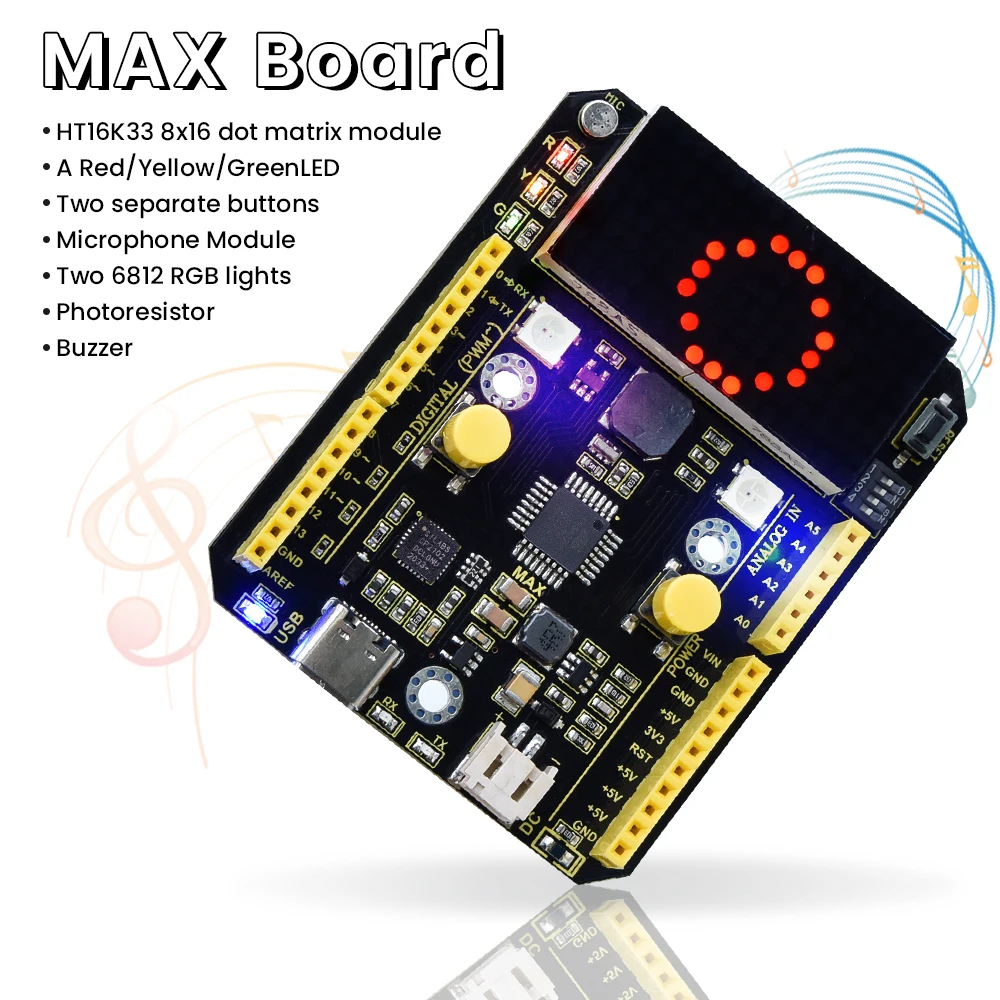 Keyestudio max atmega328p開発ボードは、arduino unor3と互換性があります (DIYステムプログラミング用)