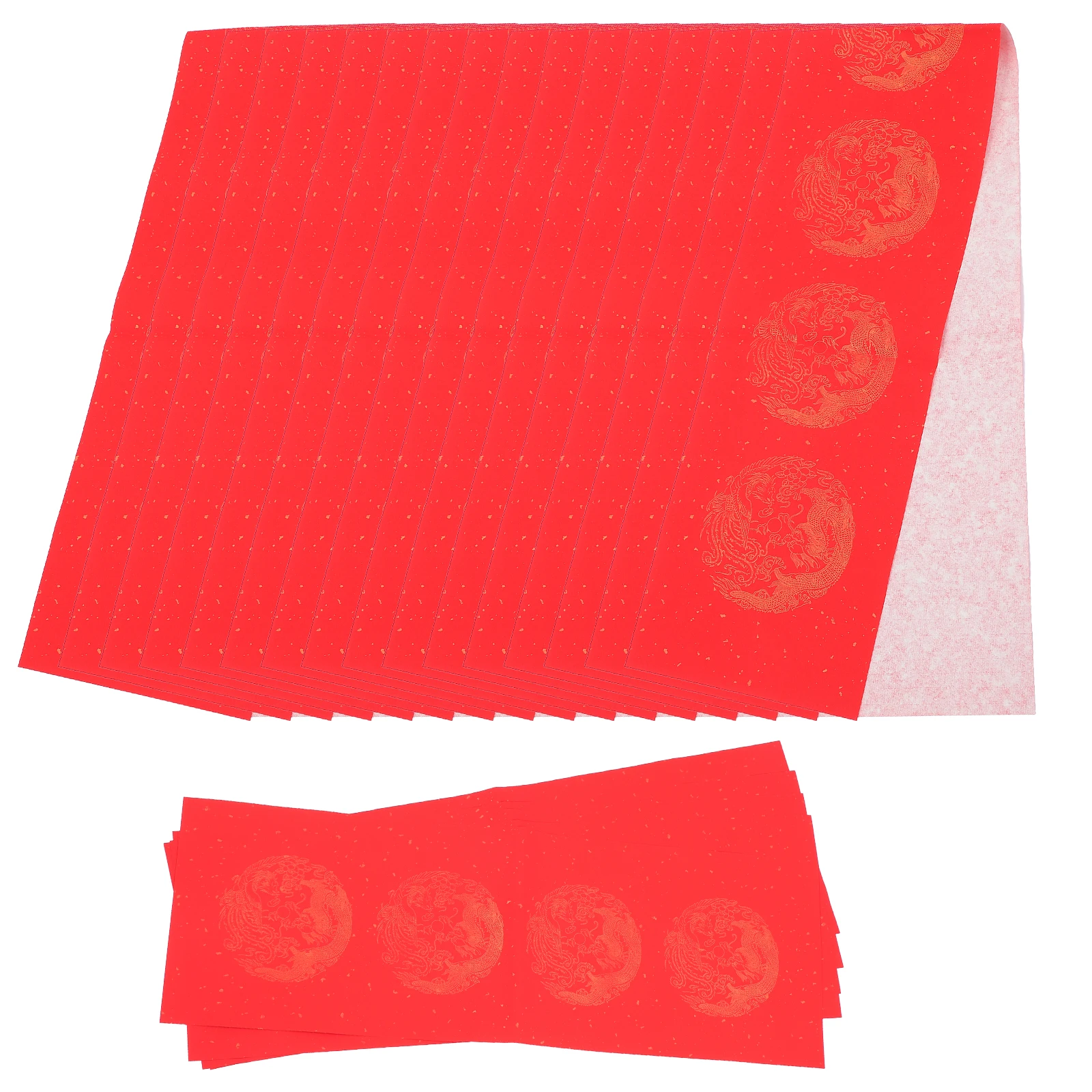 

30 Pcs Couplets and Rice Paper Chinese New Year Calligraphy Painting Stationery Red Chun Lian Xuan