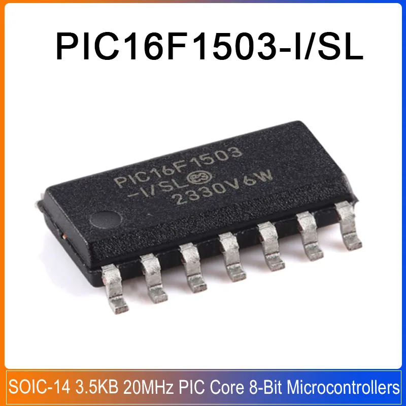2/20/50 قطعة PIC16F1503-I/SL SOIC-14 PIC16F1503 PIC16F 1503 3.5KB 20MHz الموافقة المسبقة عن علم الأساسية 8 بت ميكروكنترولر IC