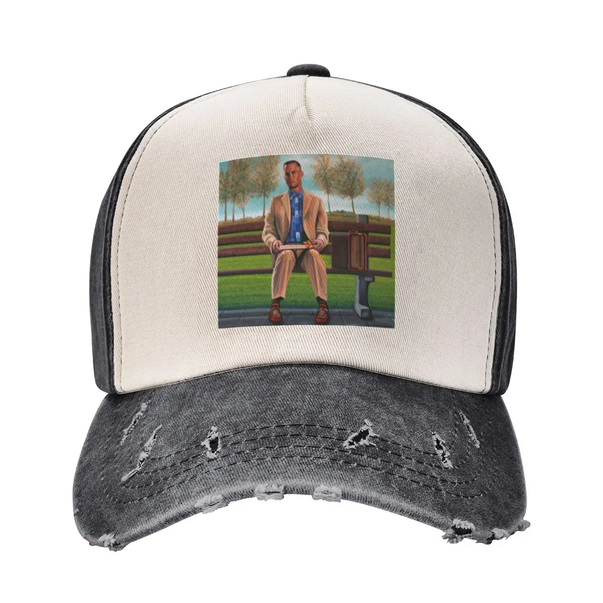 

Tom Hanks in Forrest Gump Painting Baseball Cap designer cap Rave Fishing cap luxury woman Women Hats Men's