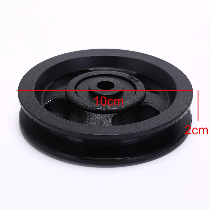 Universal Bearing Pulley 50mm90mm/100mm/105mm Diameter Wearproof Pulley Wheel Gym Home Fitness Training Equipment Part Black 1pc