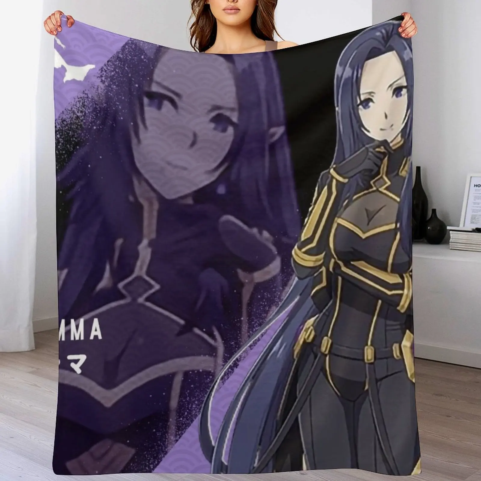 Gamma ガンマ The Eminence in Shadow Throw Blanket Luxury Brand Decorative Throw christmas decoration Blankets