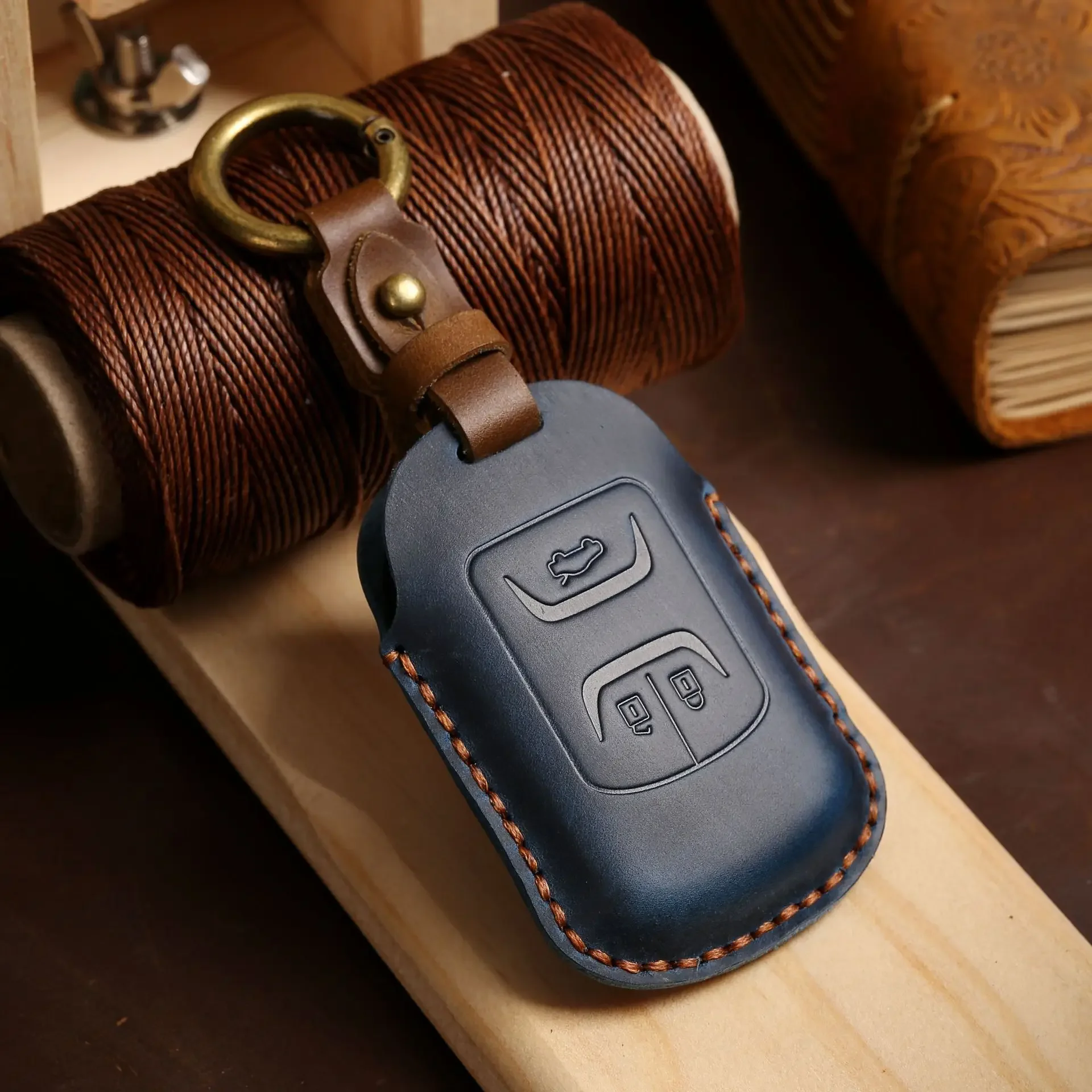 

1pc New Car Leather Key Case For Chery Omoda S5 OMODAS5 2023-Present Holder Shell Remote Keychain Accessories