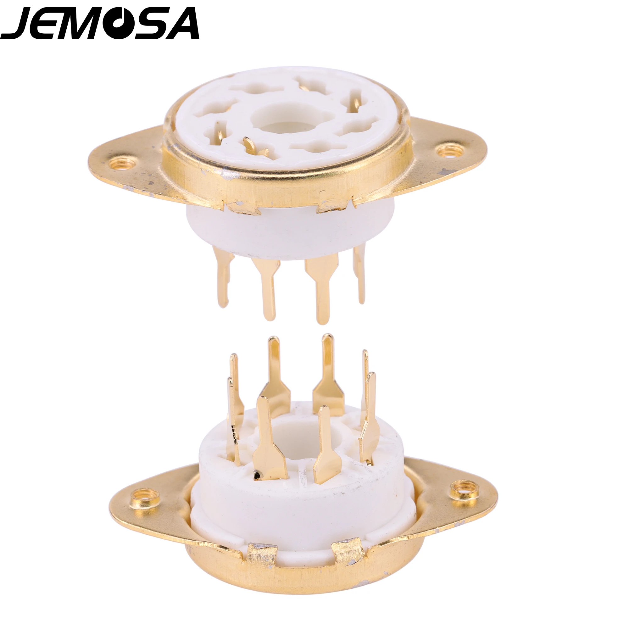 Soquete de tubo cerâmico para amplificador de tubo a vácuo, Base de válvulas para KT88, 6V6, 6L6, EL34, 6N8P, 6N9P, GZC8-Y-5, K8A, 6SL7, 6SN7, áudio, 8Pin