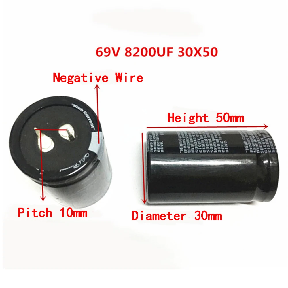 2pcs-10pcs/Lots of 69V 8200UF KS 30X50mm Pitch 10MM ONKYO Onkyo Custom Audio Fever Capacitor Can Replace 8200UF 63V