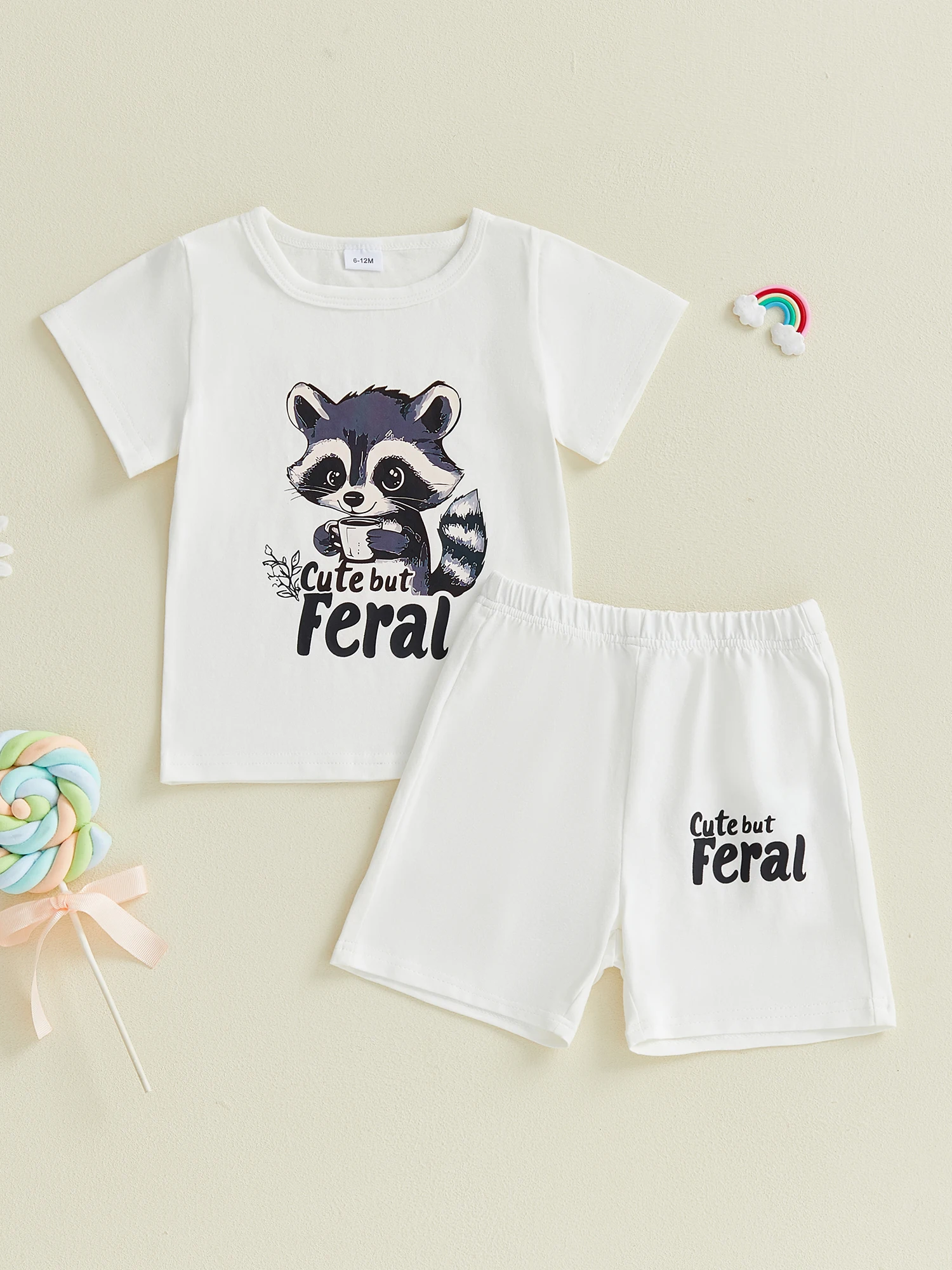 

Adorable Infant Boys Outfit Stylish Short Sleeve Dinosaur Graphic Tee with Camo Shorts 2-Piece Summer Set for Toddlers