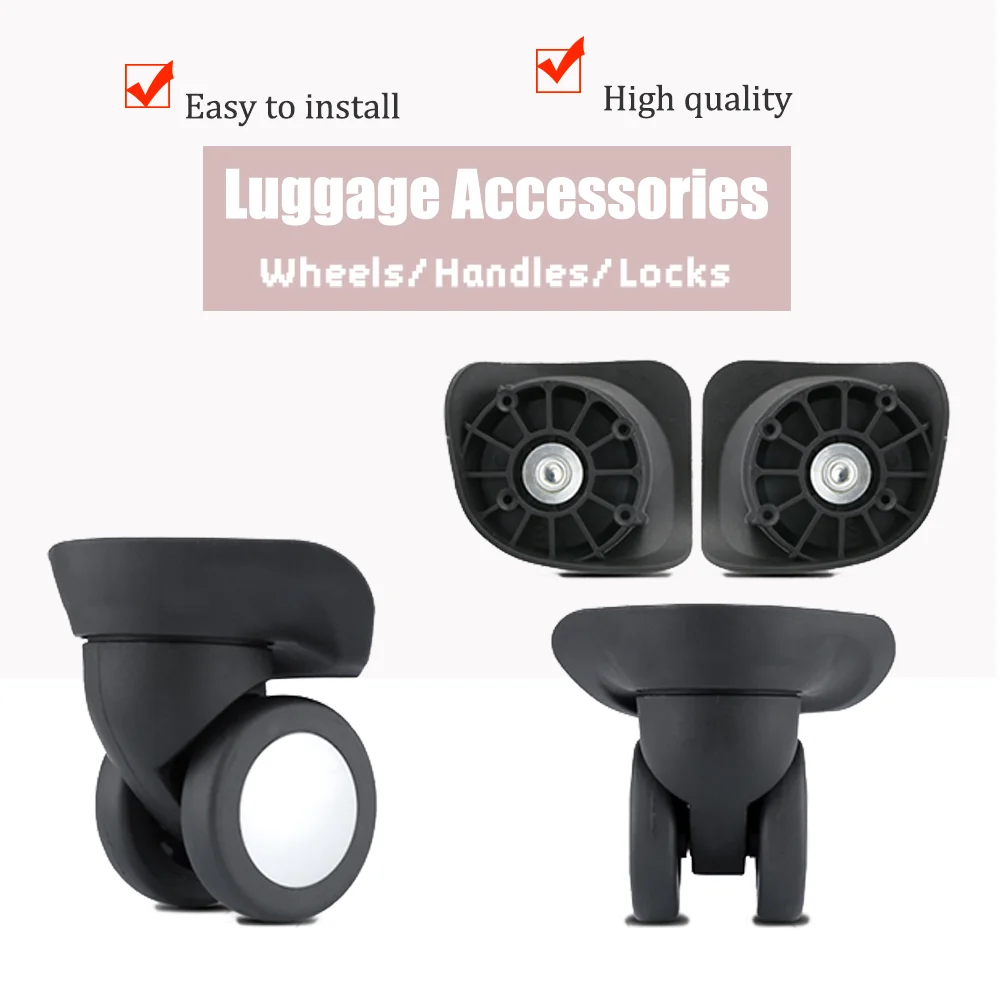 Replacement Rubber Wheels For Trolley Bag 360 Degree Spinner Caster Durable For Luggage Suitcase Travel Parts