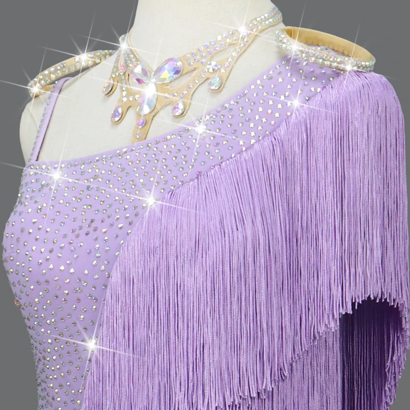 Novo vestido de dança latina sexy roupas das mulheres prática de salão usar cabaré traje de baile senhoras crianças terno meninas palco saia noite