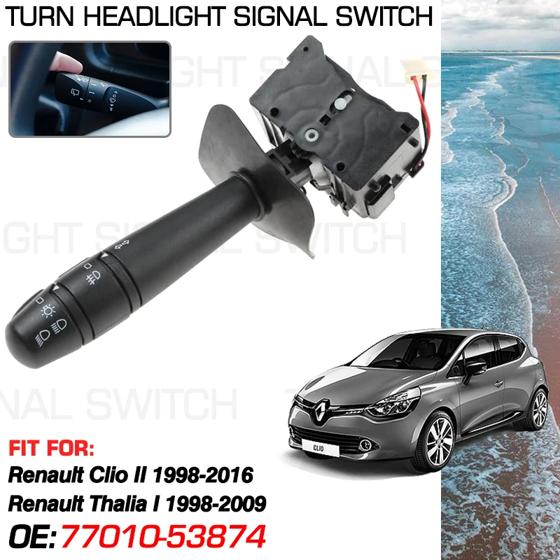 

For Renault Clio II MK2 Nissan Platina 1998-2016 Renault Thalia I 1998-2009 Car Turn Signal Headlight Switch 77010-53874 251570