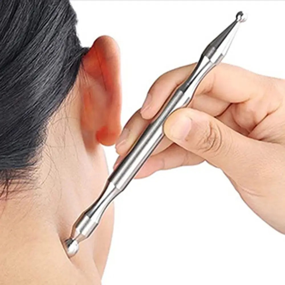 Stainless Steel Acupuncture Pen Dredge Meridians Wrinkle Removing Reflex Therapy Stimulator Face Lifting Double-head