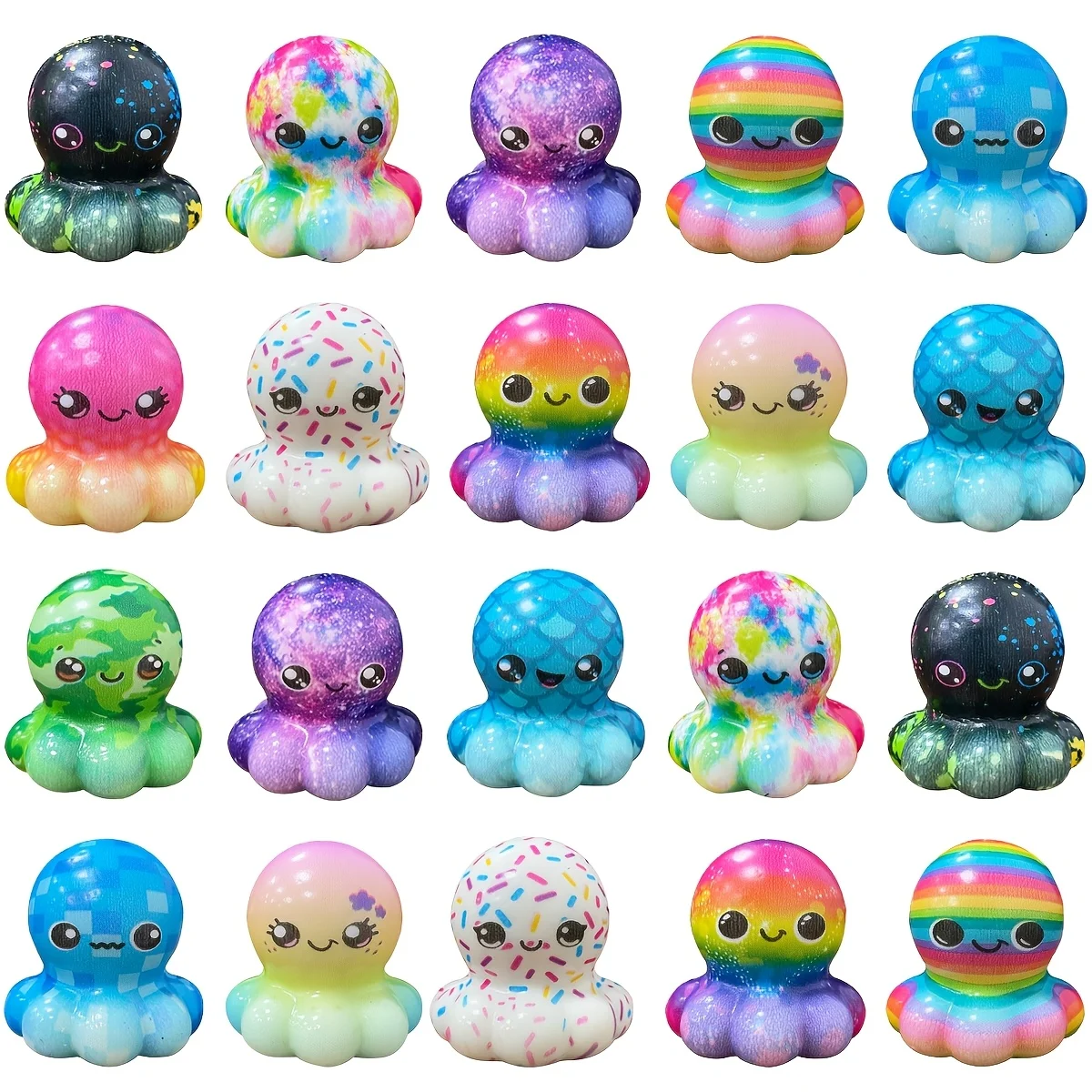 12/24 Uds niños adultos Mini pulpo Kawaii lindo alivio del estrés juguetes para apretar juguete de crecimiento lento al azar carnaval Goodie fiesta enviar regalo