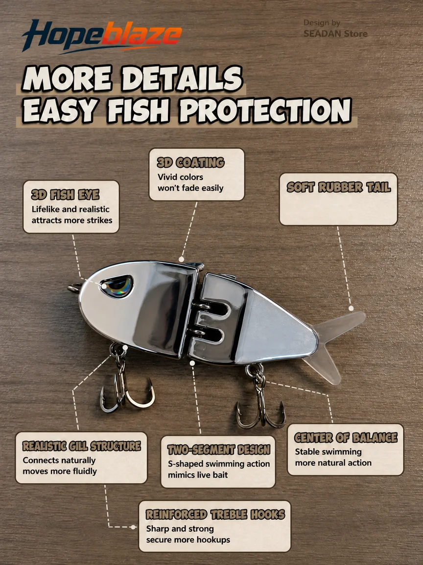 Hopeblaze Mini Two-Joint Hard – Fishing Lure Popper recenzja i cena