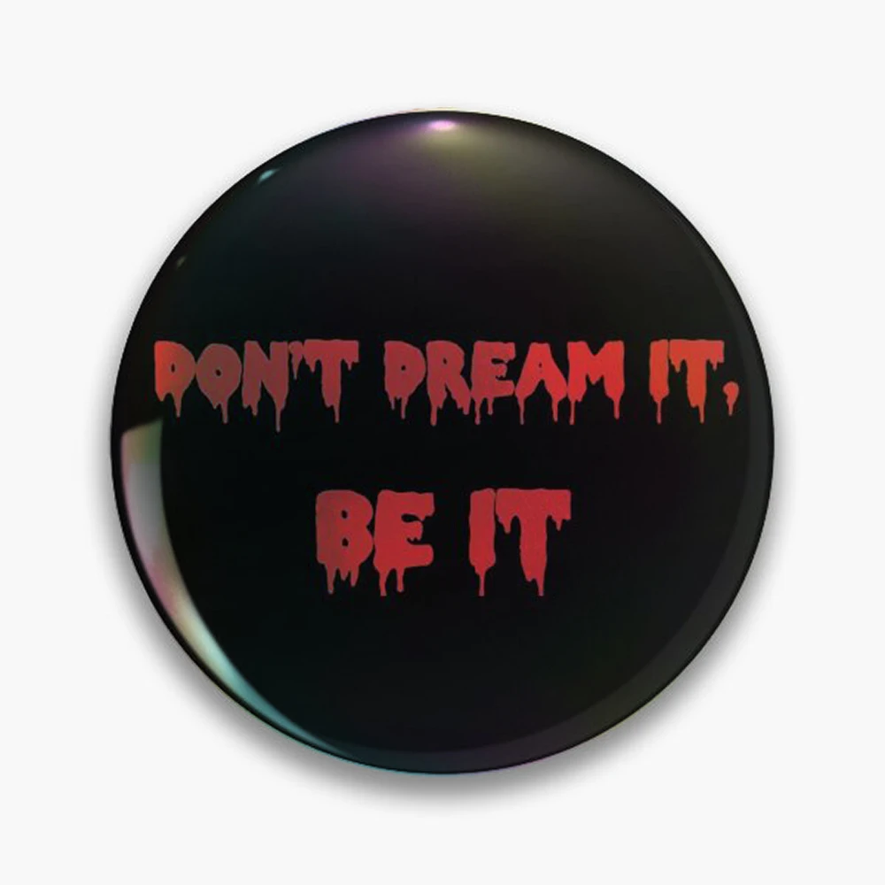 Don't Dream it Be it Rocky Horror Pin Holographic Star Heart Pin Brooches Laminated Button Fashion Accessory