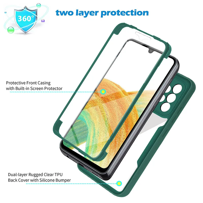 360 Front Back Transparent Protection Case For OPPO A72 A74 A96 A79 For OPPO A92 A92S A93 A94 A95 Silicone Shockproof Cover