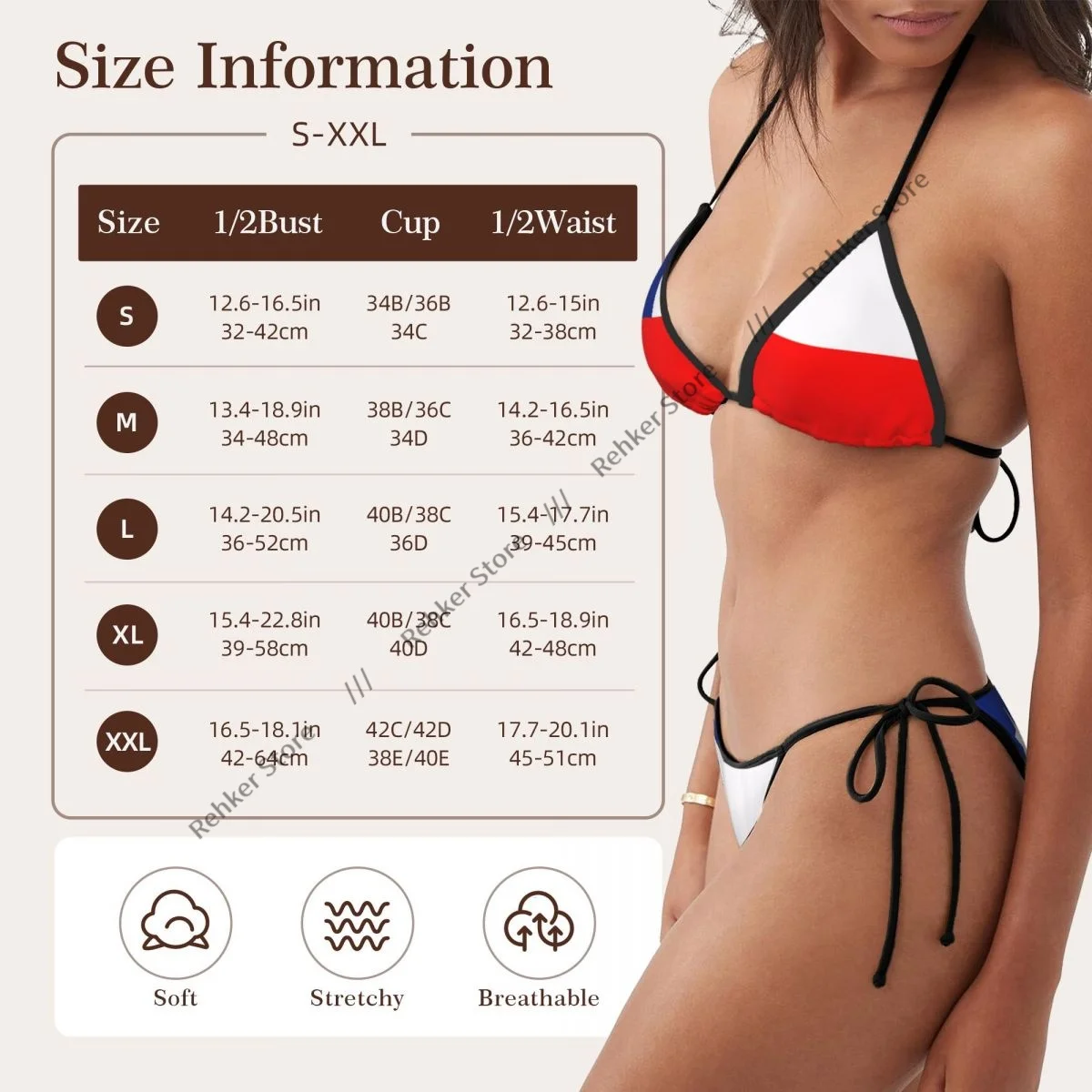 Woman Swimsuit Sexy Bikini Set Swimwear Chile Flag Two Piece Bathing Suit
