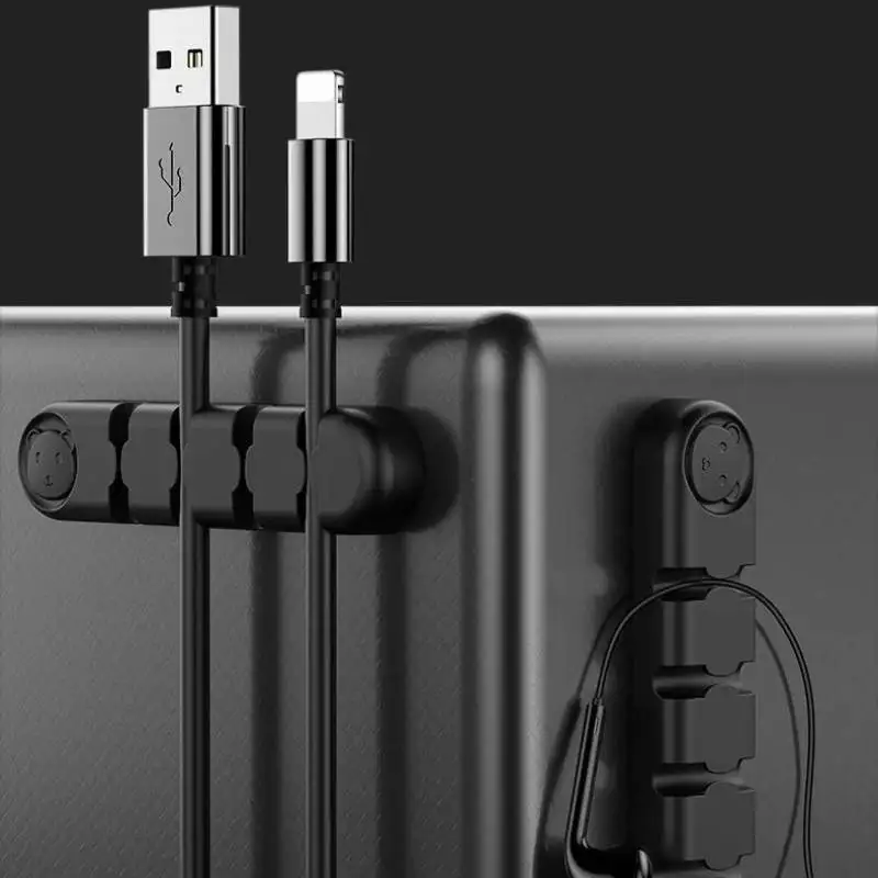 

Phone Cable Organizer Fixed Desktop Cable Wire Organizer Silicone Organiser Fixer Headphone Wire Clip Cable Management Tool Kit