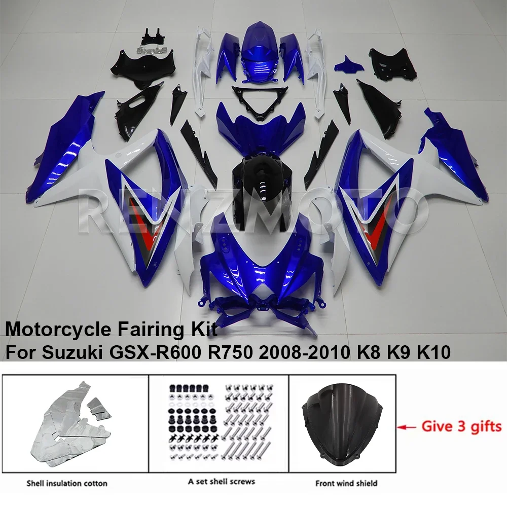 Motorcycle Fairing accesorios para moto For Suzuki GSX-R600 R750 2008-2010 K8 K9 Accessories ABS Injection Bodywork