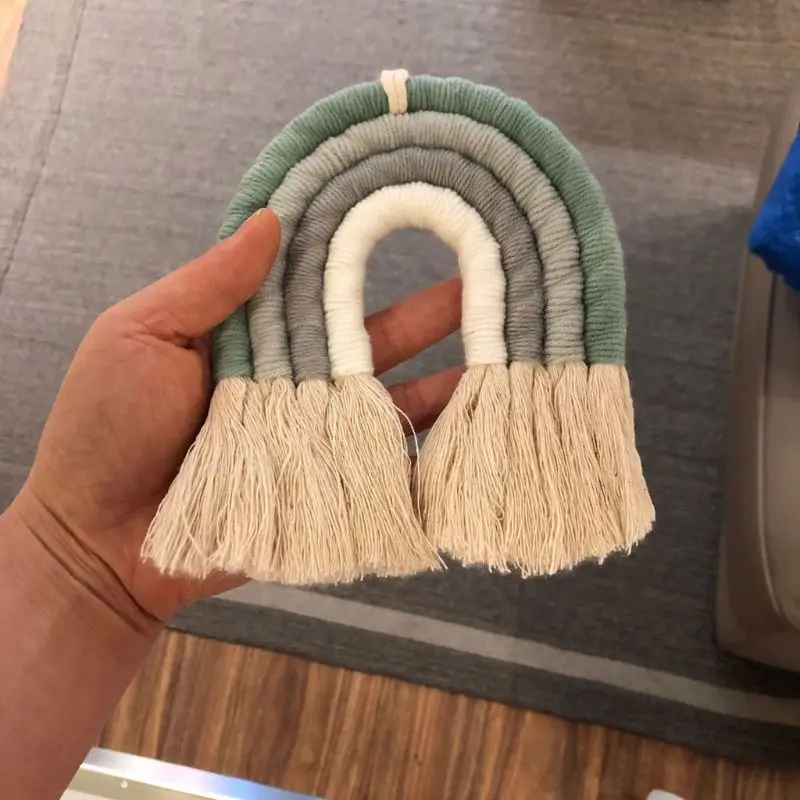 Cầu Vồng Tường Trang Trí Nhiều Màu Sắc Cho Phong Cách Boho Trang Trí Nhà, Dệt Cầu Vồng Trang Trí Tường Với Tua Rua Thiết Kế