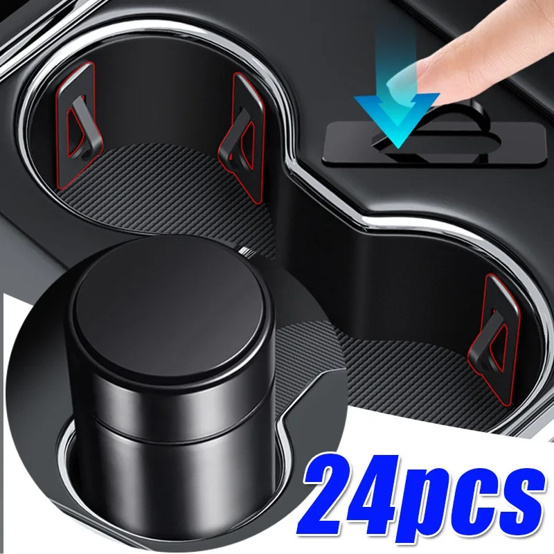 Soporte para vasos de coche, Clip de fijación limitador, autoadhesivo, Universal, ranura para taza de agua, almohadilla límite, ranura para consola de botellas de coche, limitador deslizante