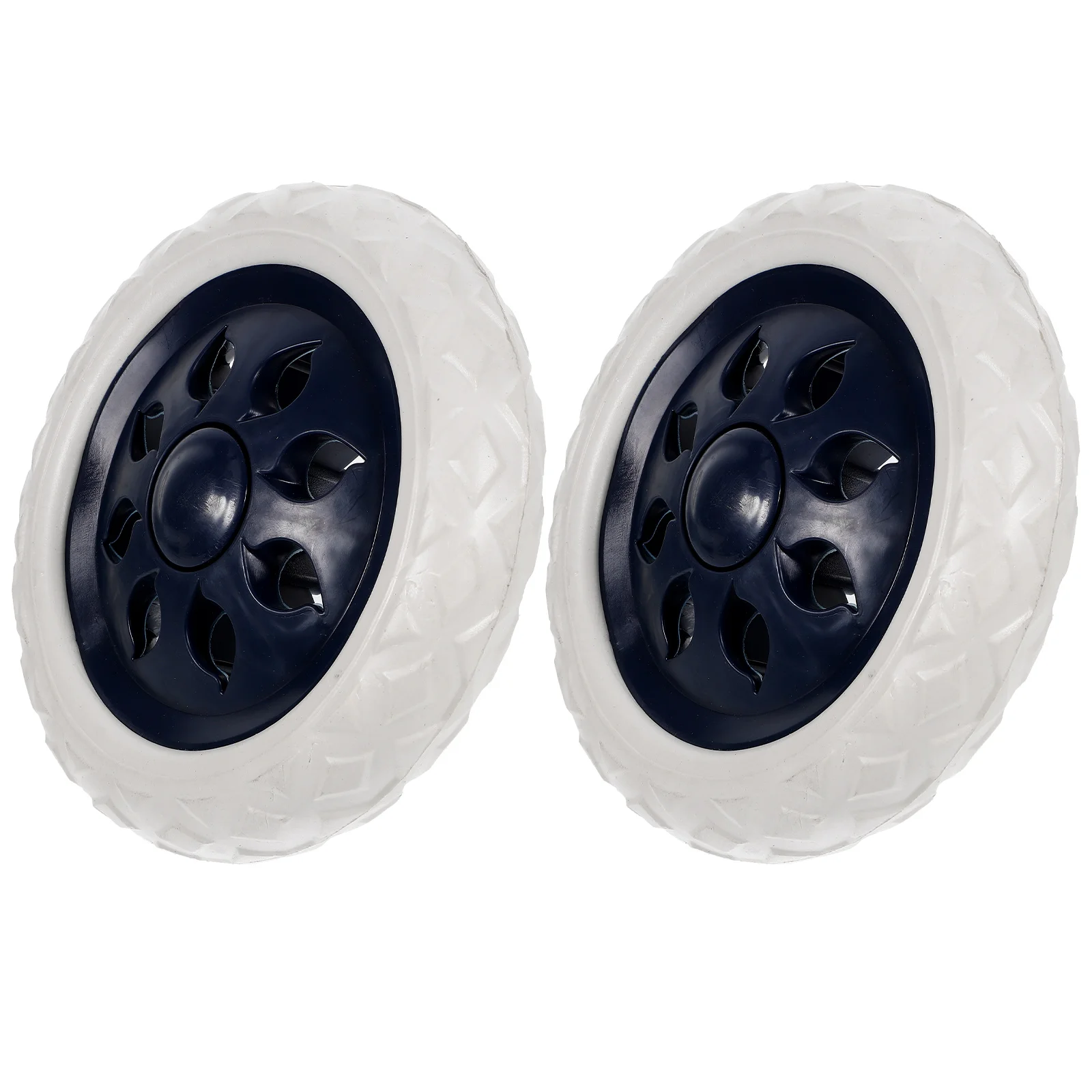 2 Pcs Wheelchair Shopping Cart Wheels Baby Trash Replacement Plastic Luggage Casters Replacements