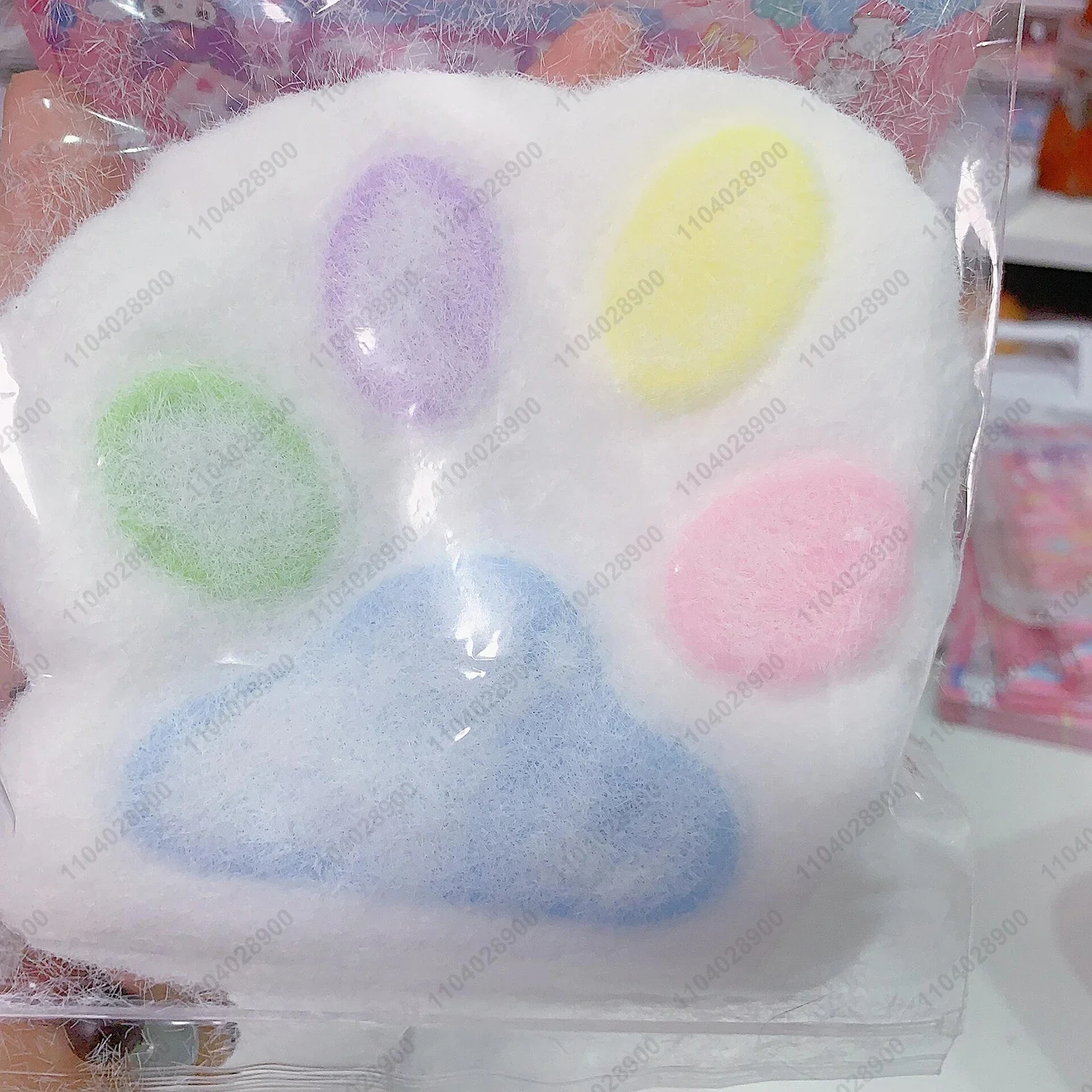 Cat Paw Taba Squishy Silicone Fuzzy Colorful Cat Foot Marshmallow Cat Paw Squeeze Toy Mochi Toy Hand Relax Stress Release Toy