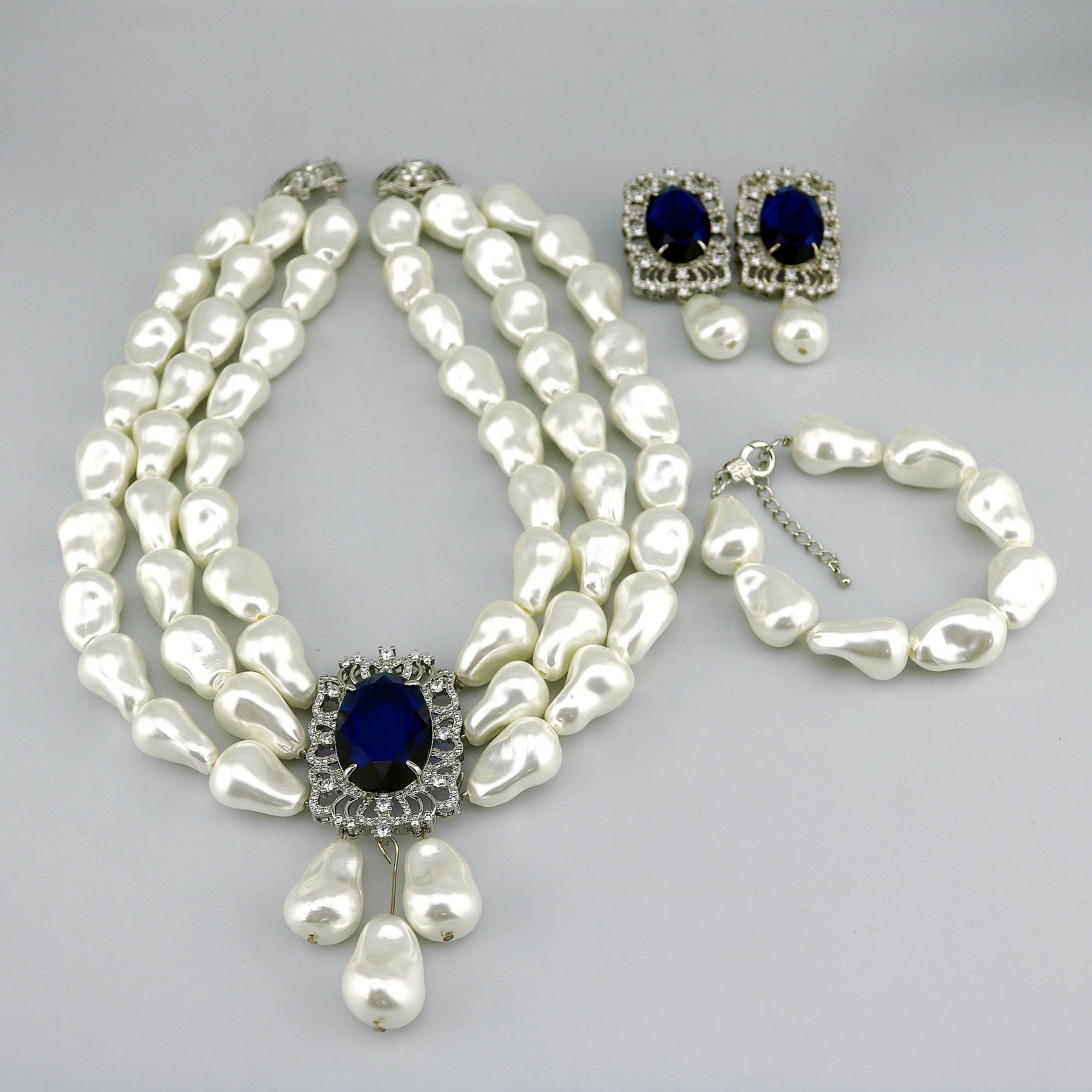 

Специальный комплект украшений из неправильных жемчужин для женщин: элегантное колье-чокер, длинная цепочка, ювелирные изделия для вечеринок, хит продаж