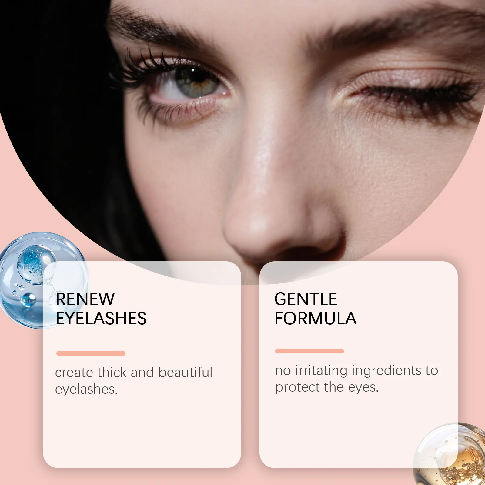 Olio di ricino Olio essenziale Crescita delle ciglia Siero Enhancer Più lungo Più pieno Più spesso Curling Lash Trattamento Ascensore Allungamento Snello