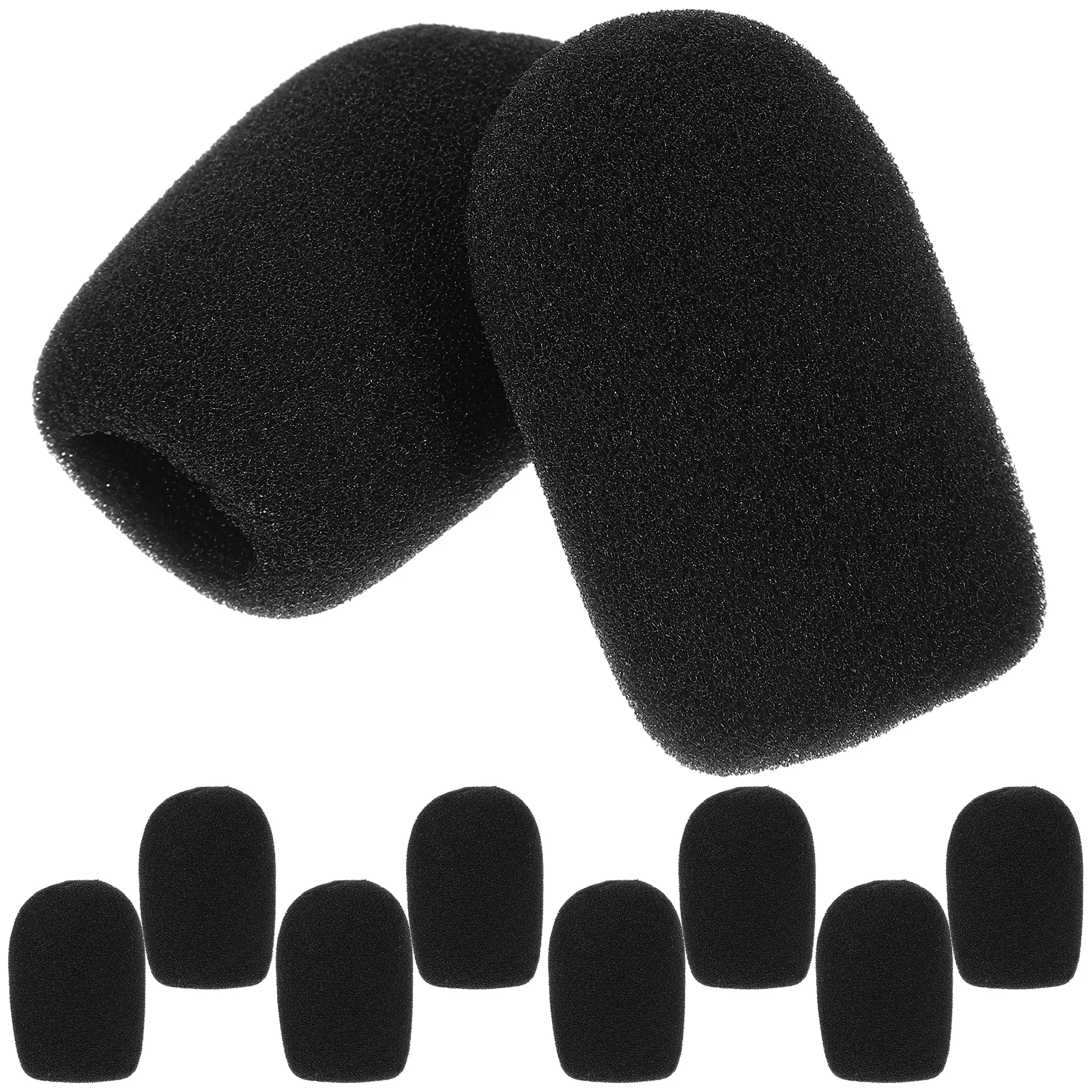 

10pcs Microphone Sponge Cover 55x38x16mm Noise Reduction Handheld Windscreen Mic Accessory Stage Microphone Supply