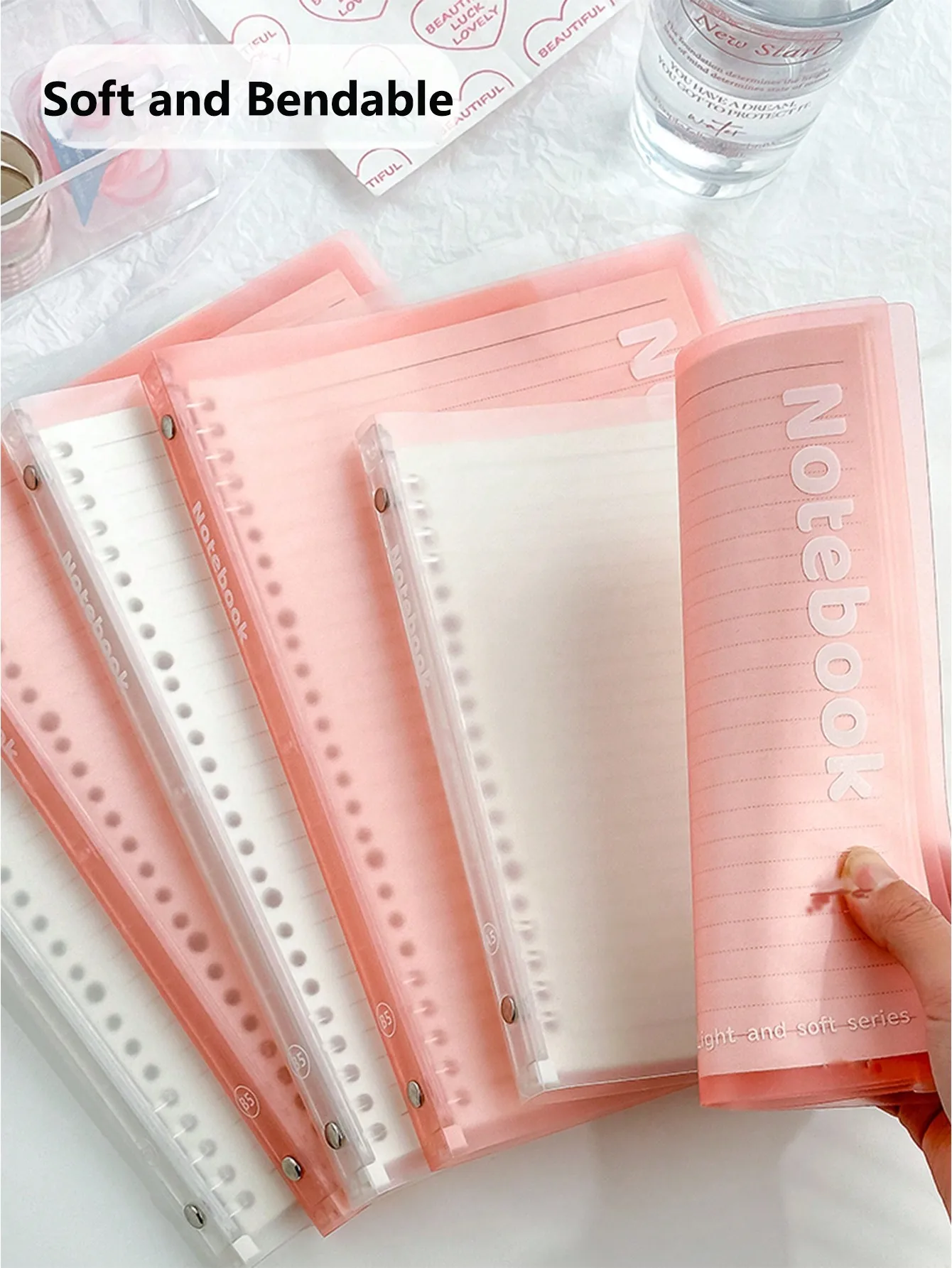 30 Sheets B5 Light And Soft And Bendable Series Clear Notebook Suitable For Daily Study, School And Office Supplies Back To School School Supplies SS2407227584451848