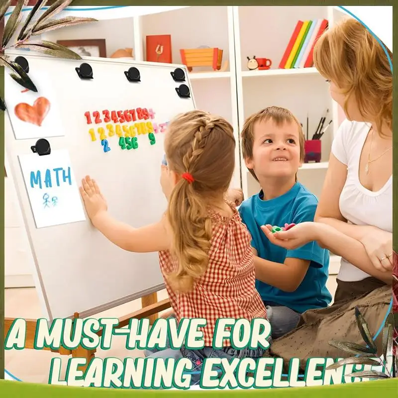 New-Magnetic Clips, 24 Pcs Fridge Magnet Whiteboard Magnets, Metal Clips Refrigerator Magnets, Magnet Clips