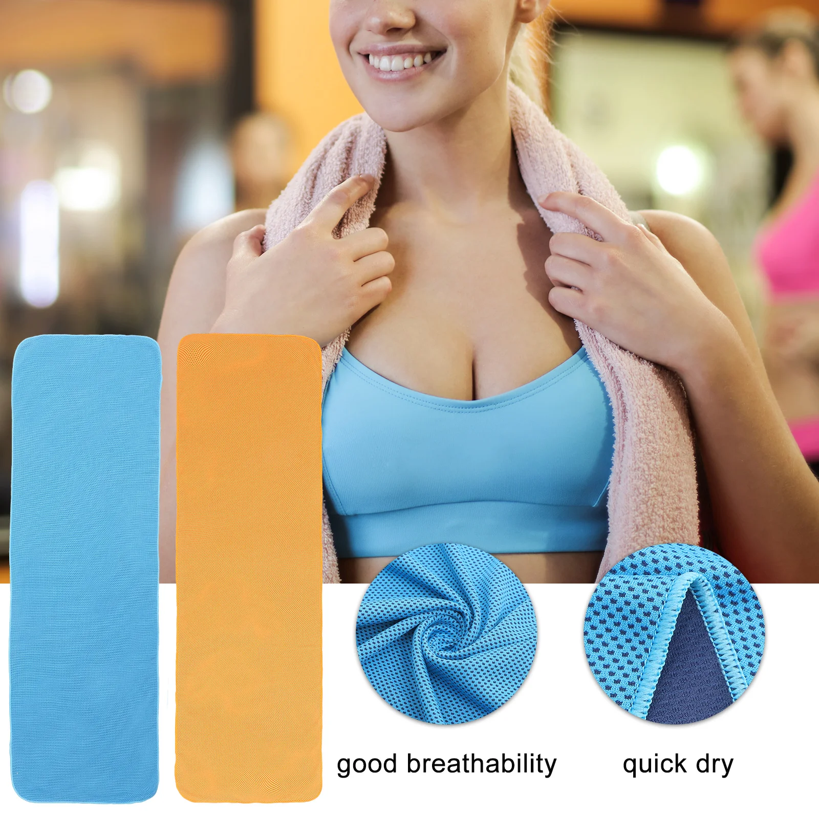 

2 Pcs Dry Cooling Towels Super Thin Breathable for Gym Quick Dry Towel Yoga Sports Outdoor Fast Drying Microfiber Body