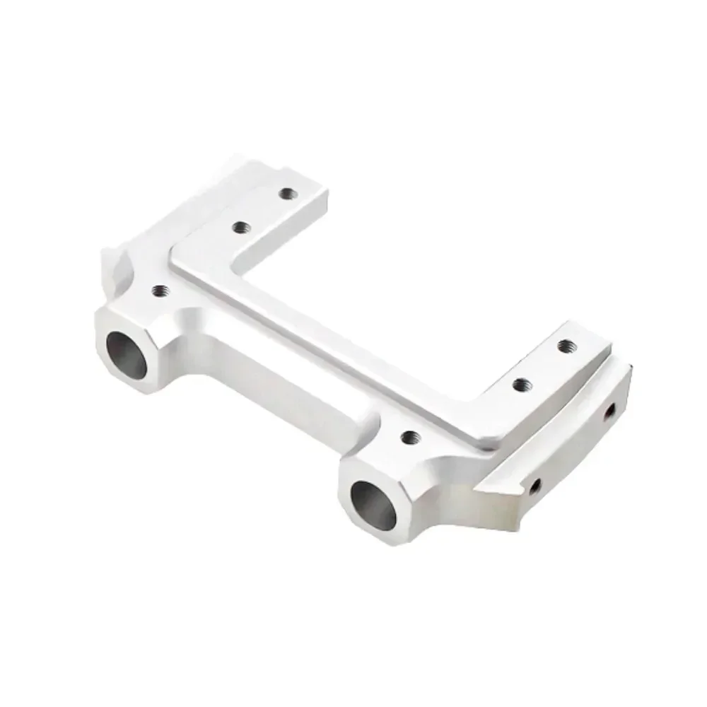 Support de servo avant en métal noir/argent, support de pare-chocs pour 1/10 RC inoler Axial SCX10 & SCX10 II 90046 90047