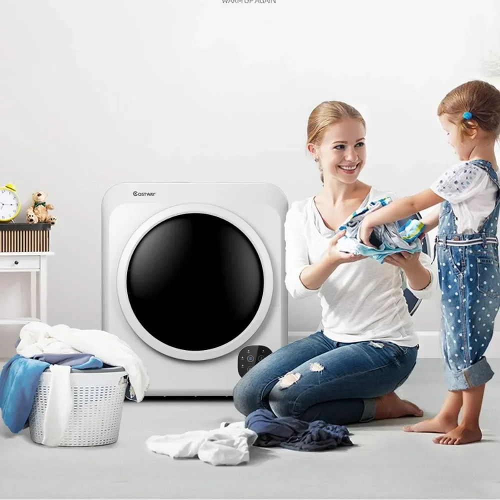 Portable Clothes Dryer, 13.2 Lbs Capacity Front Load Tumble Laundry Dryer with Stainless Steel Tub, 1700W Electric Clothes Dryer