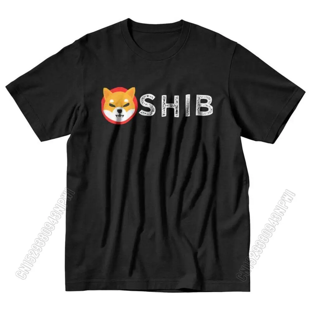 Funny Shiba Inu Token Coin T Shirt Men Cotton Tshirt Leisure Tee Tops Crypto Cryptocurrency T-Shirt Clothing Gift