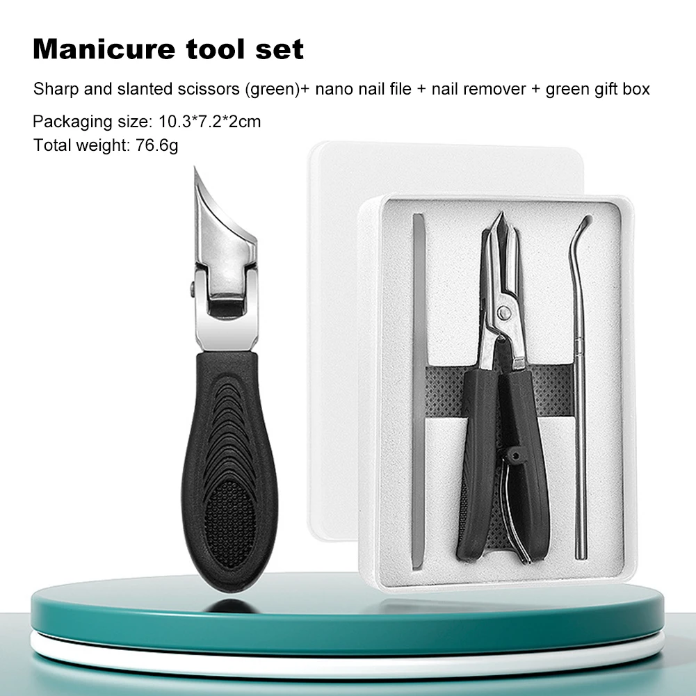 

Три набора кусачек для скошенных ногтей Eagle Beak для густых ногтей для пожилых людей и ухода за волоконными лучами для мужчин и женщин