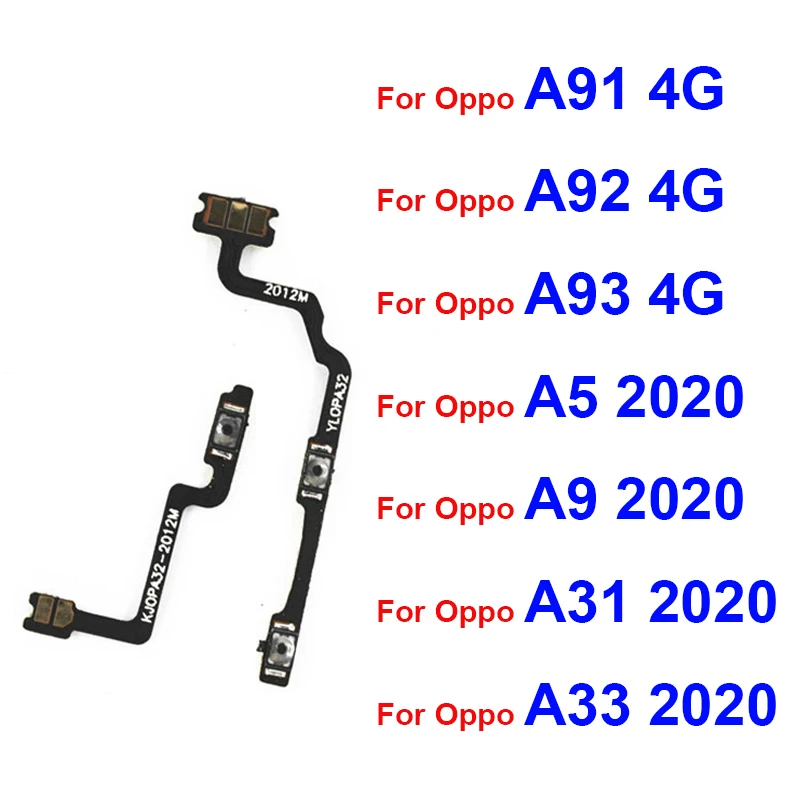 Volumen Power Flex Kabel Für OPPO A5 A9 A31 A33 A91 A92 A93 2020 4G Auf OFF Power Tasten voulme Seite Schlüssel Schalter Flex Kabel